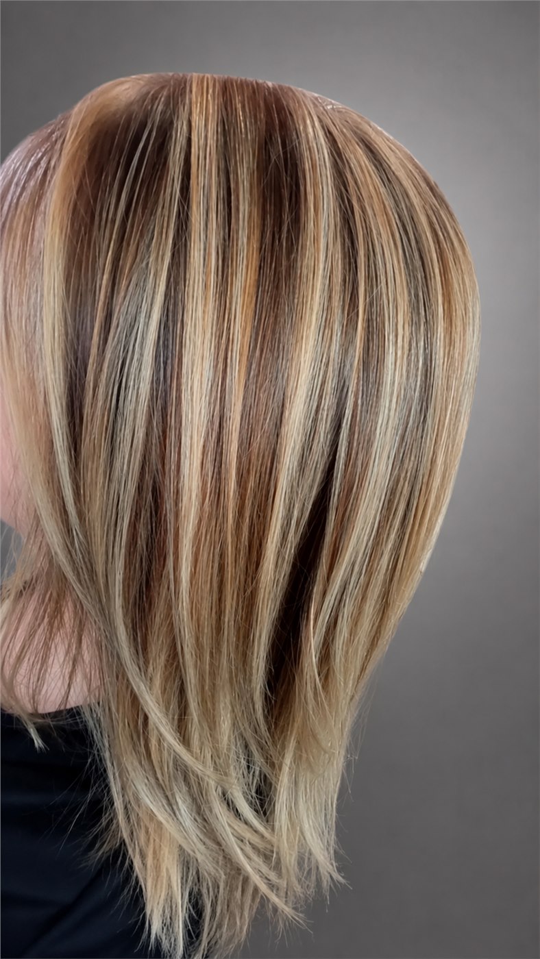 Balayage blond beige réalisé au Salon by Jean-Marc